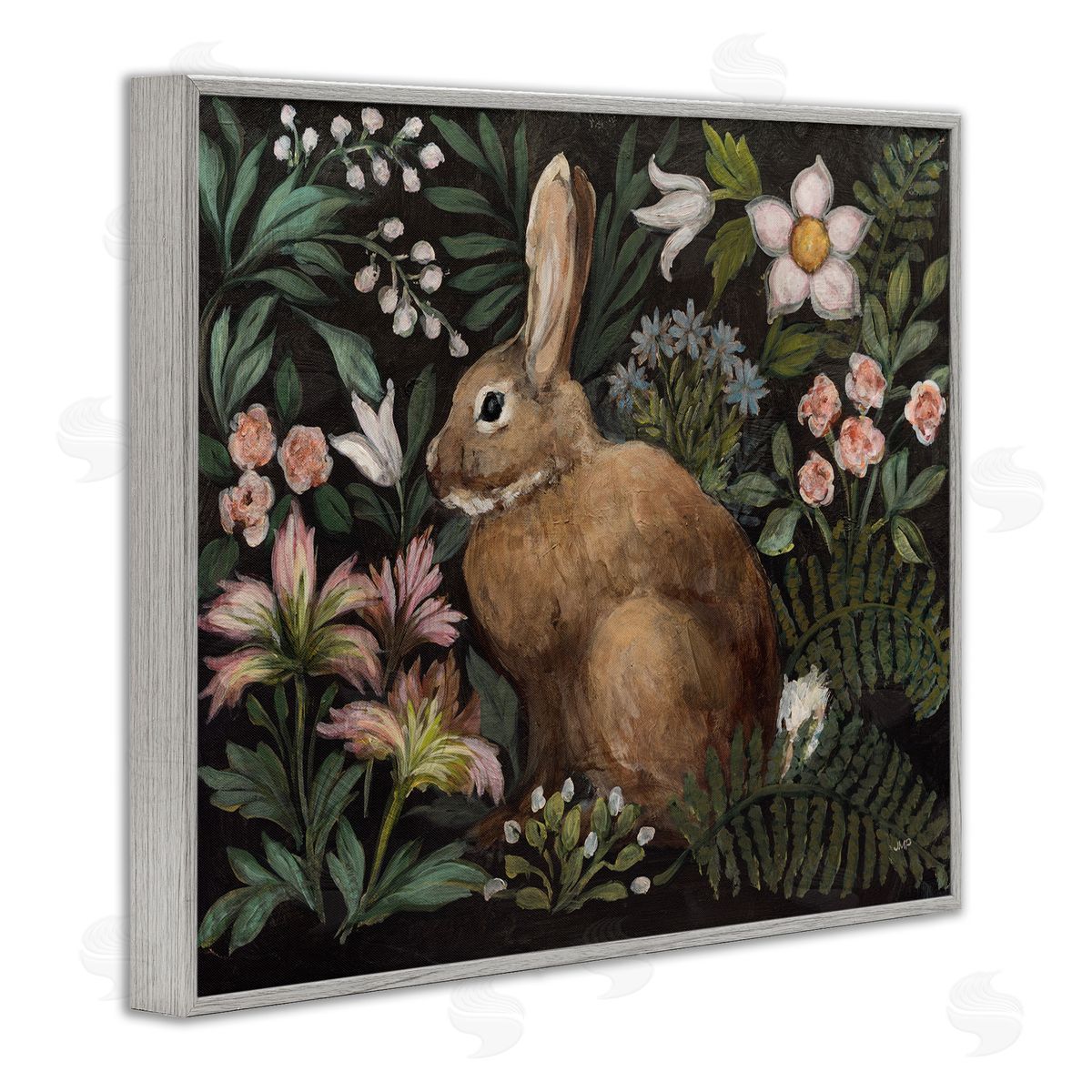 Julia Purinton Flora And Fauna Bunny Canvas Wall Art Print