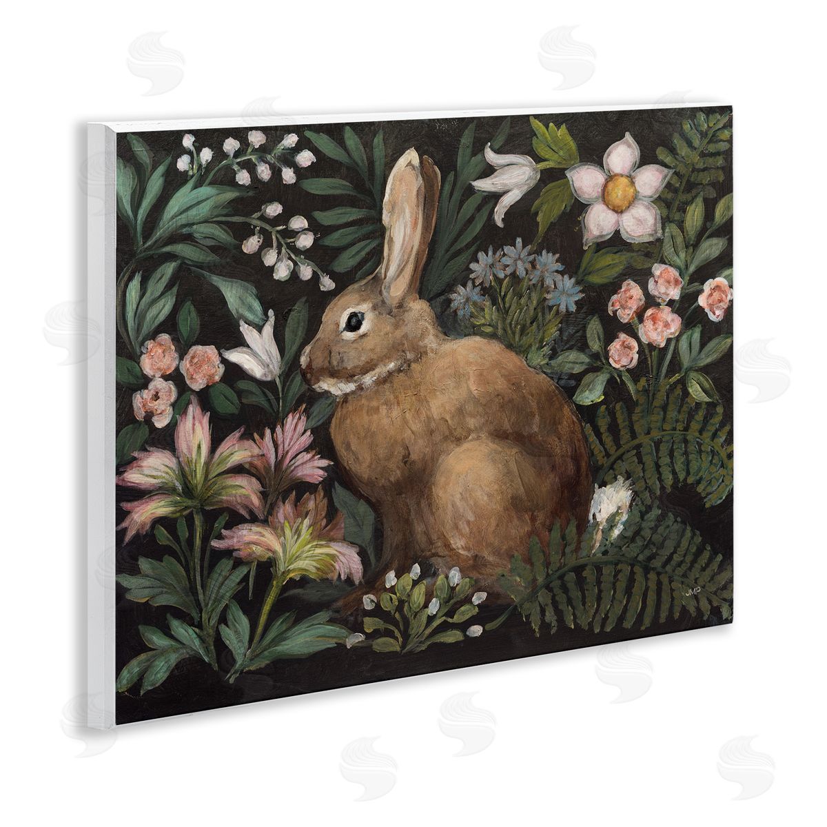 Julia Purinton Flora And Fauna Bunny Canvas Wall Art Print
