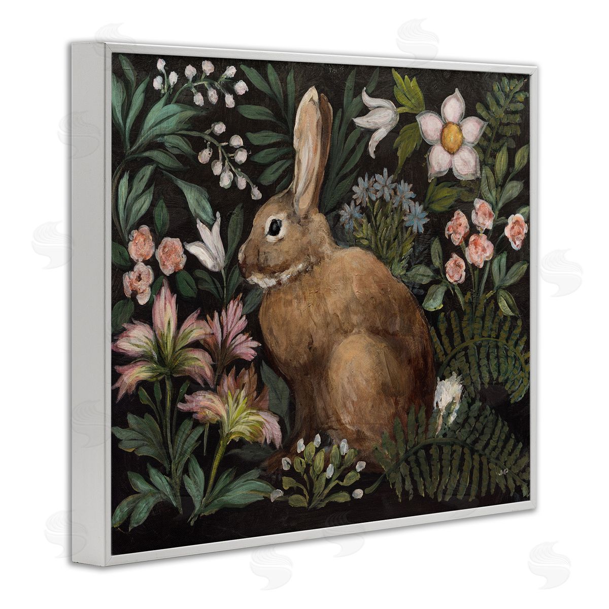 Julia Purinton Flora And Fauna Bunny Canvas Wall Art Print