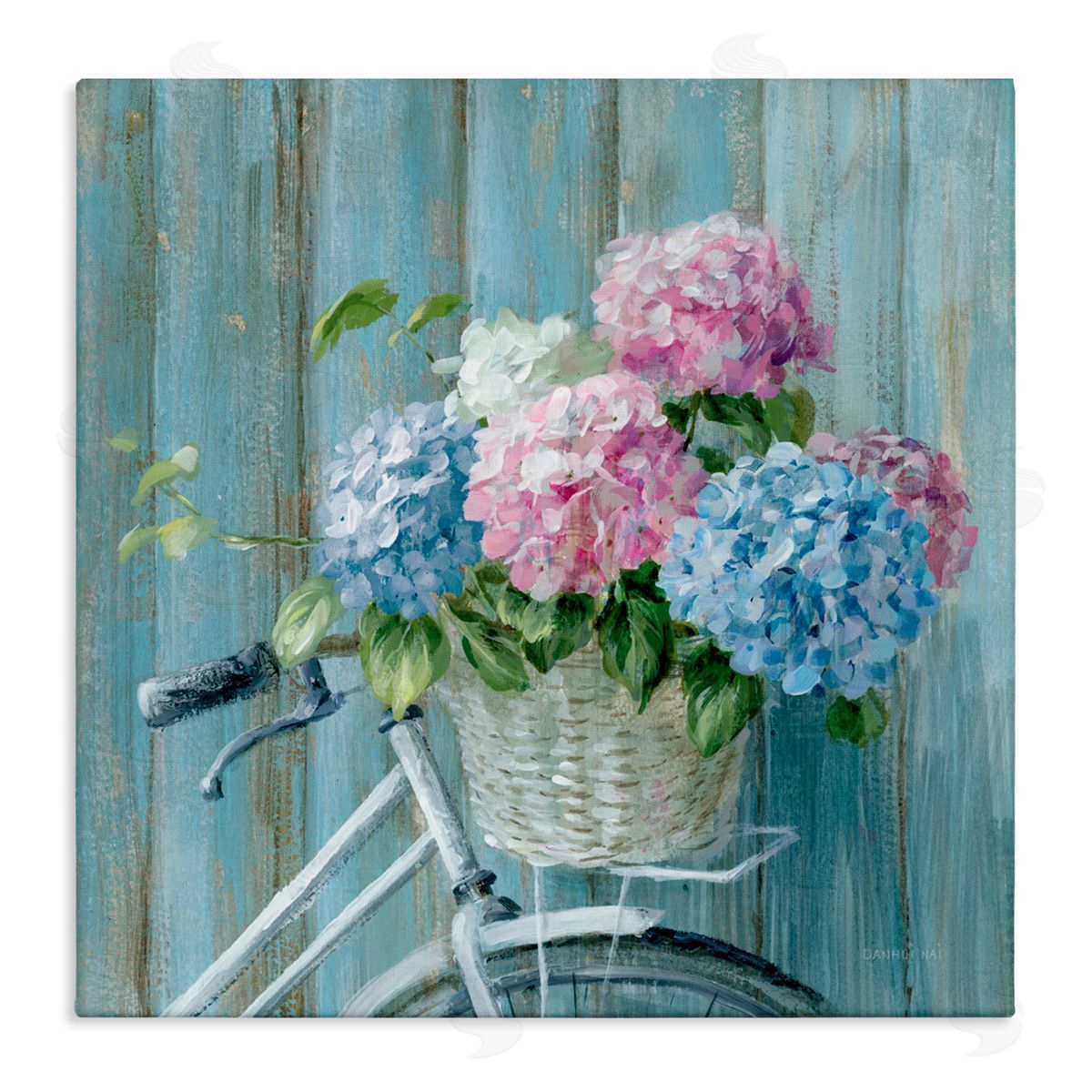 Danhui Nai Cape Cod Bicycle Flowers Canvas Wall Art Print