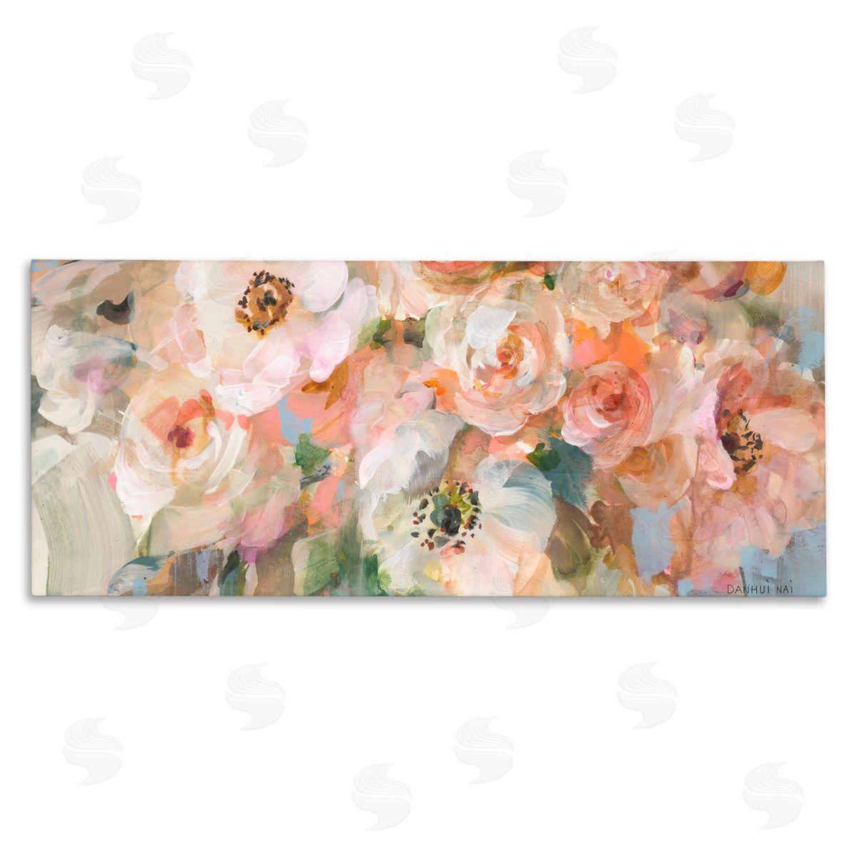 Danhui Nai Blushing Flower Bouquet Canvas Wall Art Print