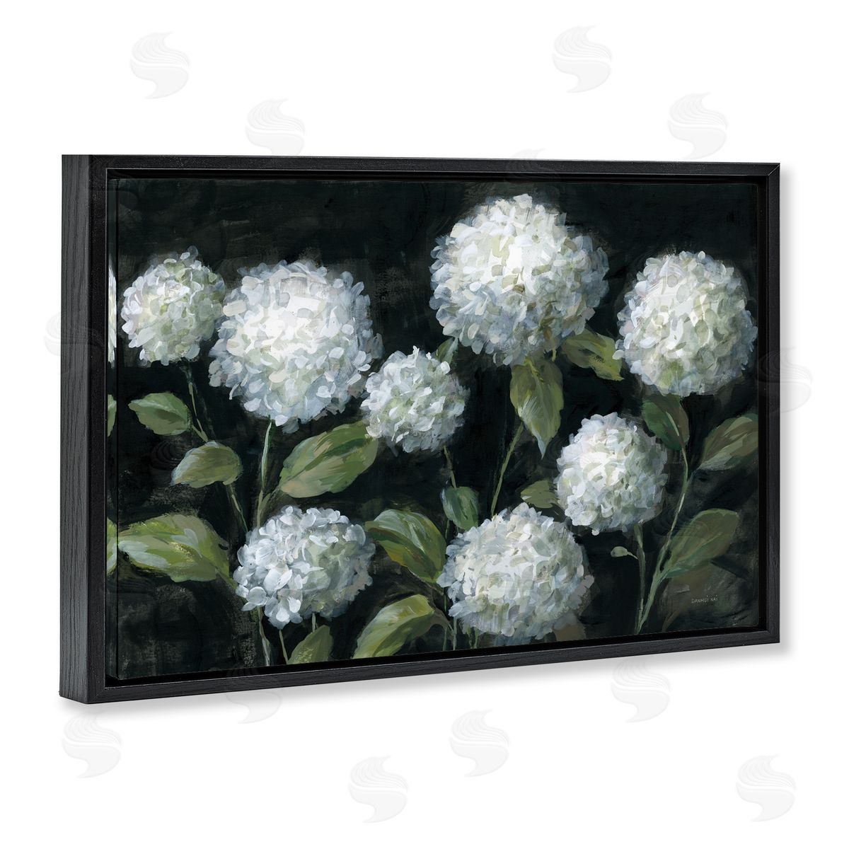 Danhui Nai Midnight Garden Hydrangeas Canvas Wall Art Print