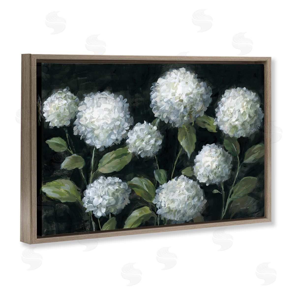 Danhui Nai Midnight Garden Hydrangeas Canvas Wall Art Print