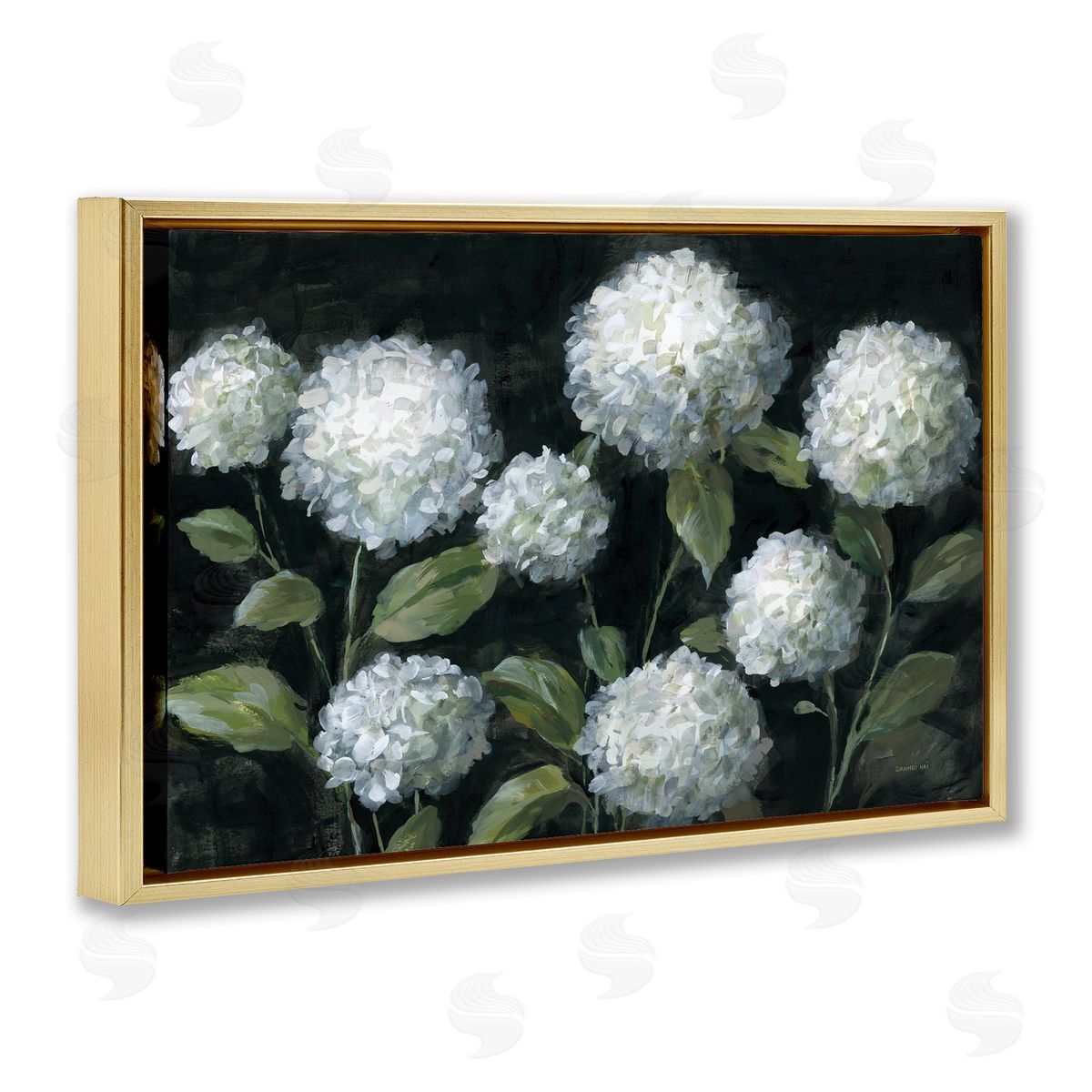Danhui Nai Midnight Garden Hydrangeas Canvas Wall Art Print