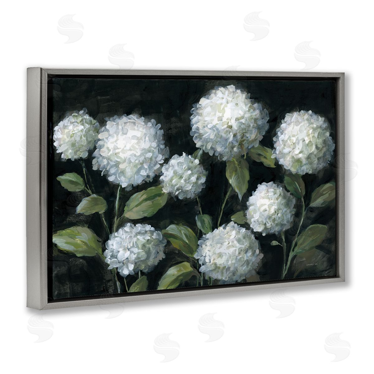 Danhui Nai Midnight Garden Hydrangeas Canvas Wall Art Print
