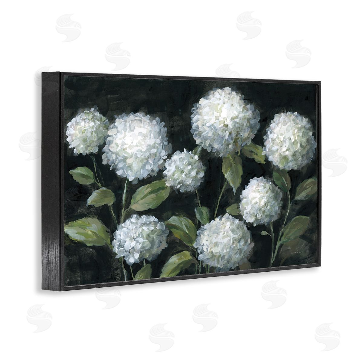 Danhui Nai Midnight Garden Hydrangeas Canvas Wall Art Print