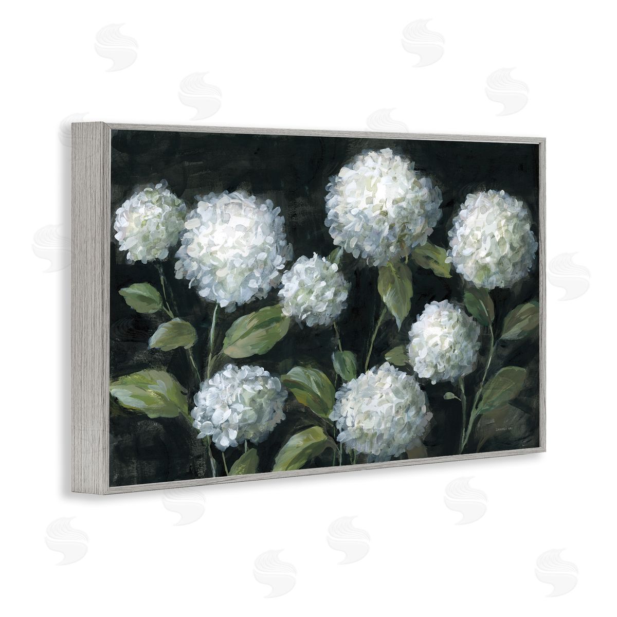 Danhui Nai Midnight Garden Hydrangeas Canvas Wall Art Print