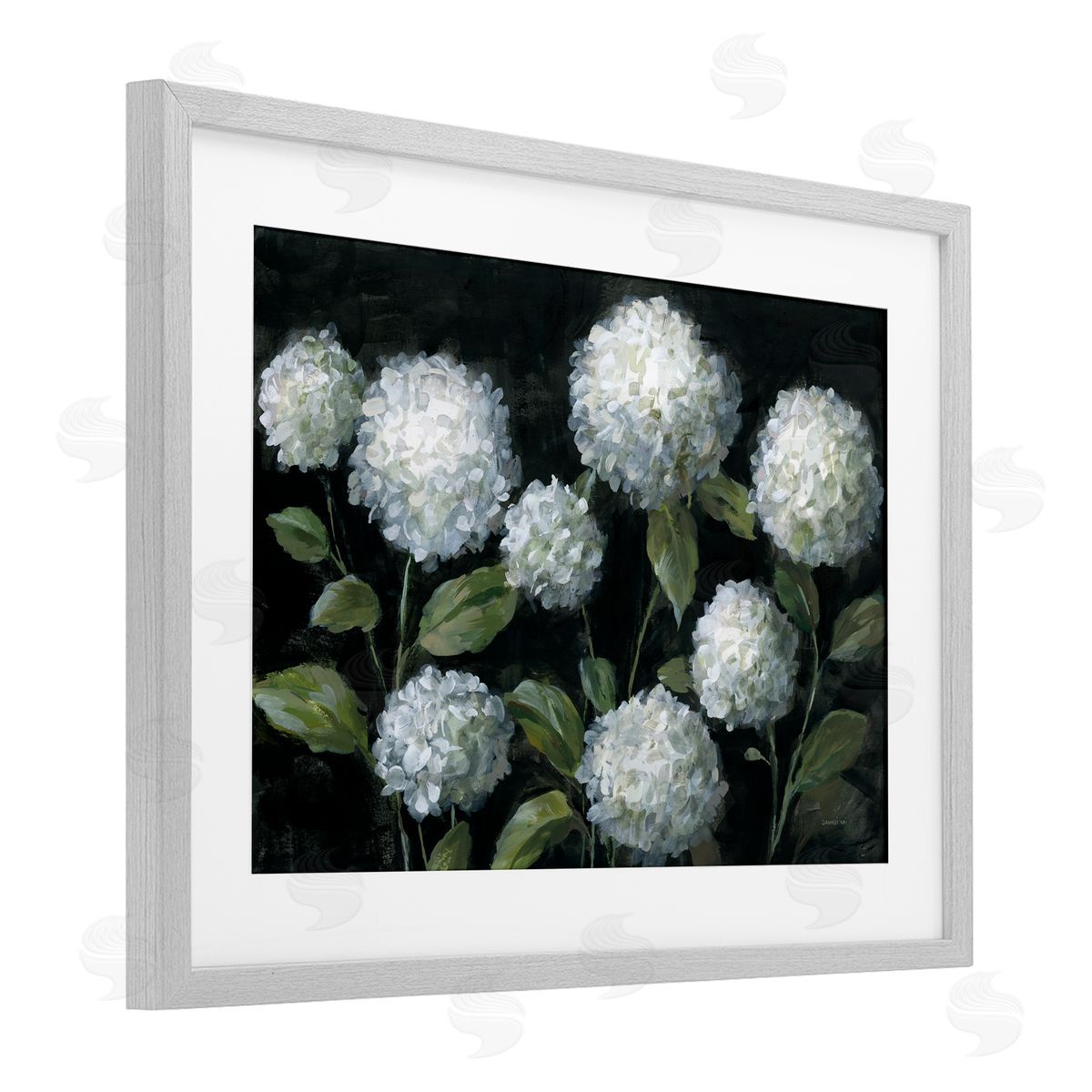 Danhui Nai Midnight Garden Hydrangeas Canvas Wall Art Print
