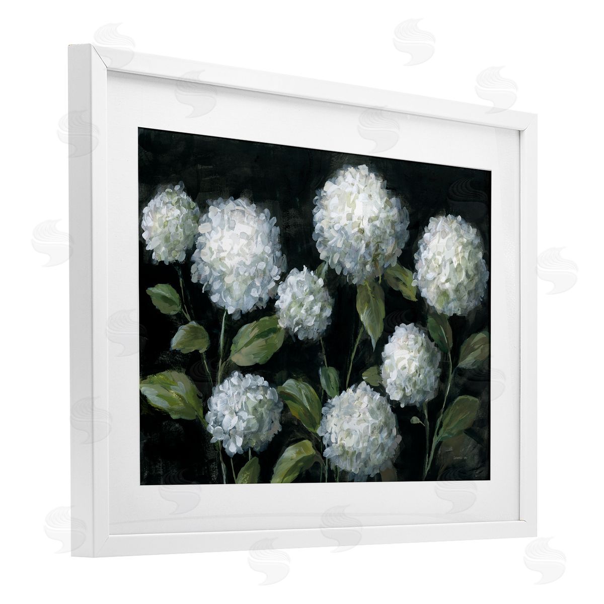 Danhui Nai Midnight Garden Hydrangeas Canvas Wall Art Print