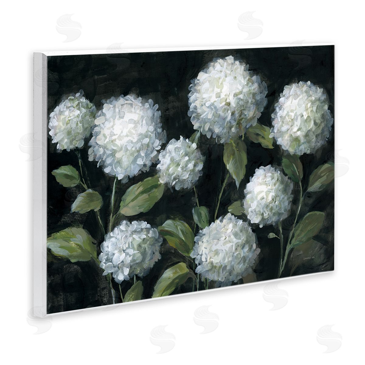 Danhui Nai Midnight Garden Hydrangeas Canvas Wall Art Print