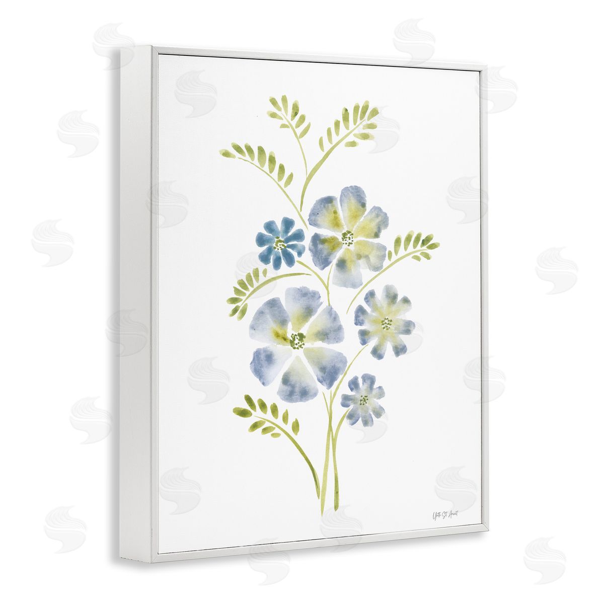 Yvette St. Amant Blue Periwinkle Flower Canvas Wall Art Print