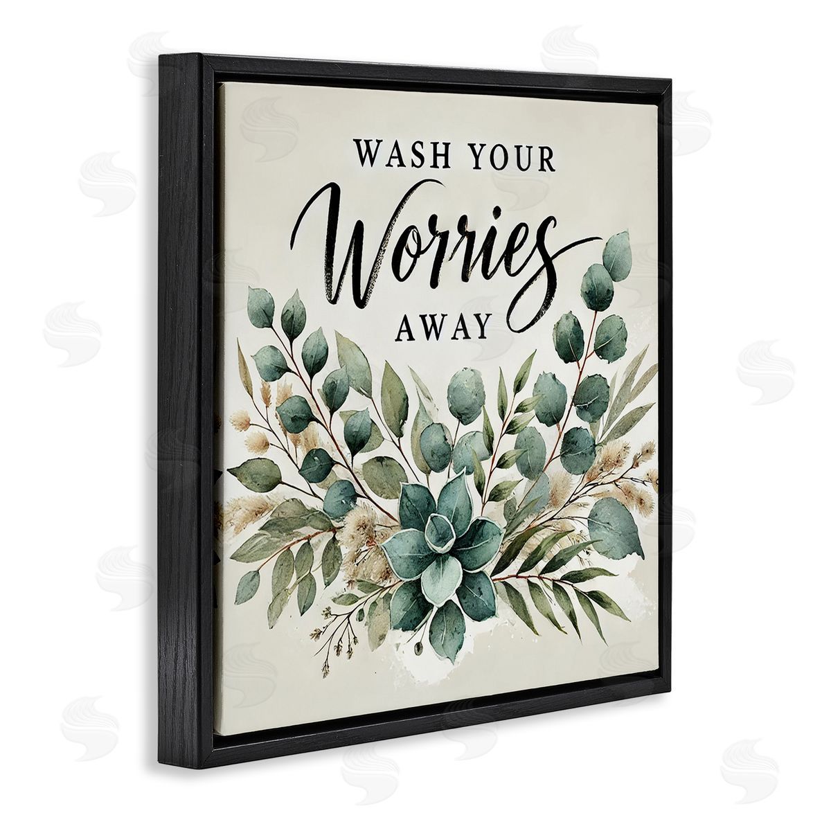 Erin Clark Wash Worries Away Succulents Canvas Wall Art Print