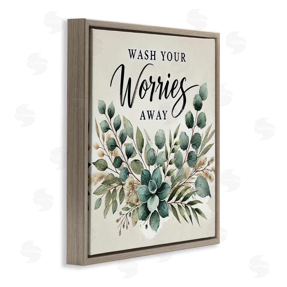 Erin Clark Wash Worries Away Succulents Canvas Wall Art Print