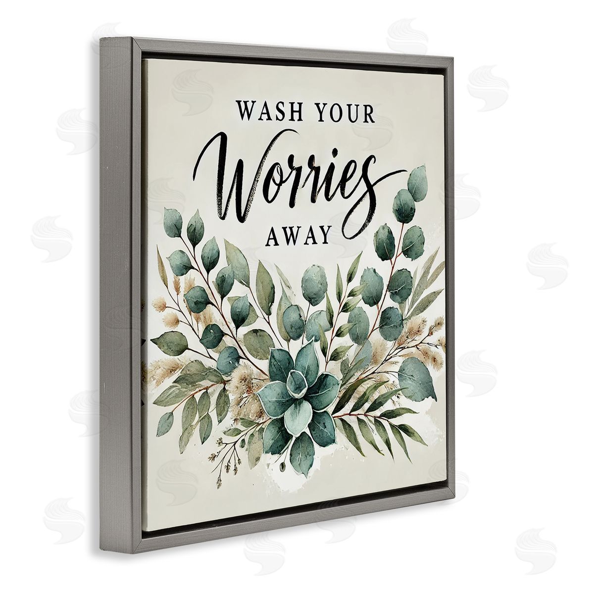 Erin Clark Wash Worries Away Succulents Canvas Wall Art Print