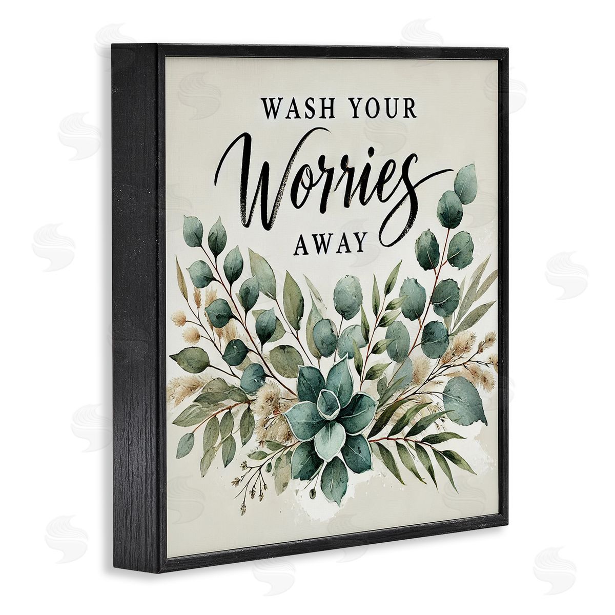 Erin Clark Wash Worries Away Succulents Canvas Wall Art Print