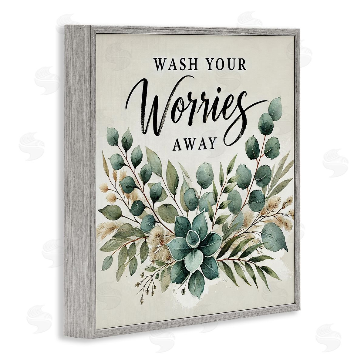 Erin Clark Wash Worries Away Succulents Canvas Wall Art Print