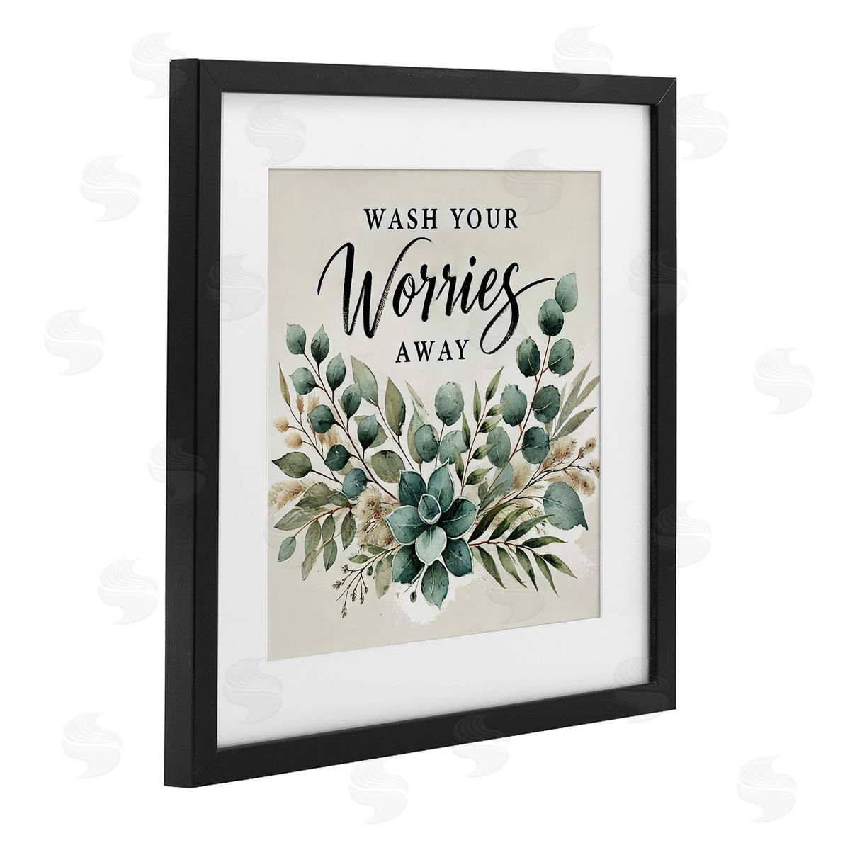 Erin Clark Wash Worries Away Succulents Canvas Wall Art Print