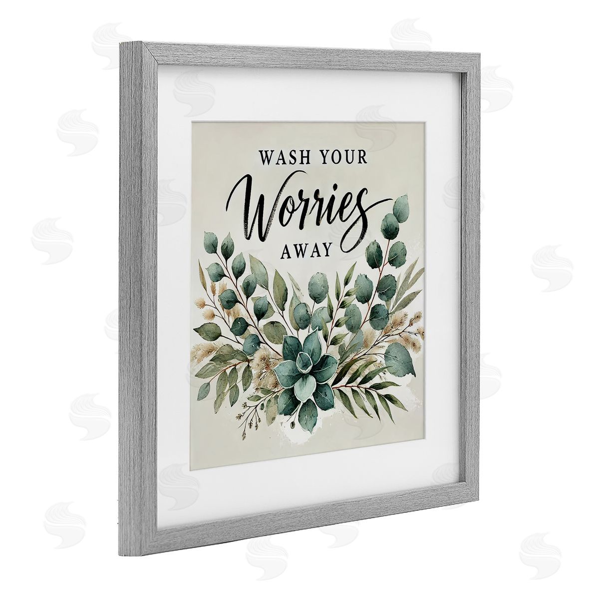 Erin Clark Wash Worries Away Succulents Canvas Wall Art Print
