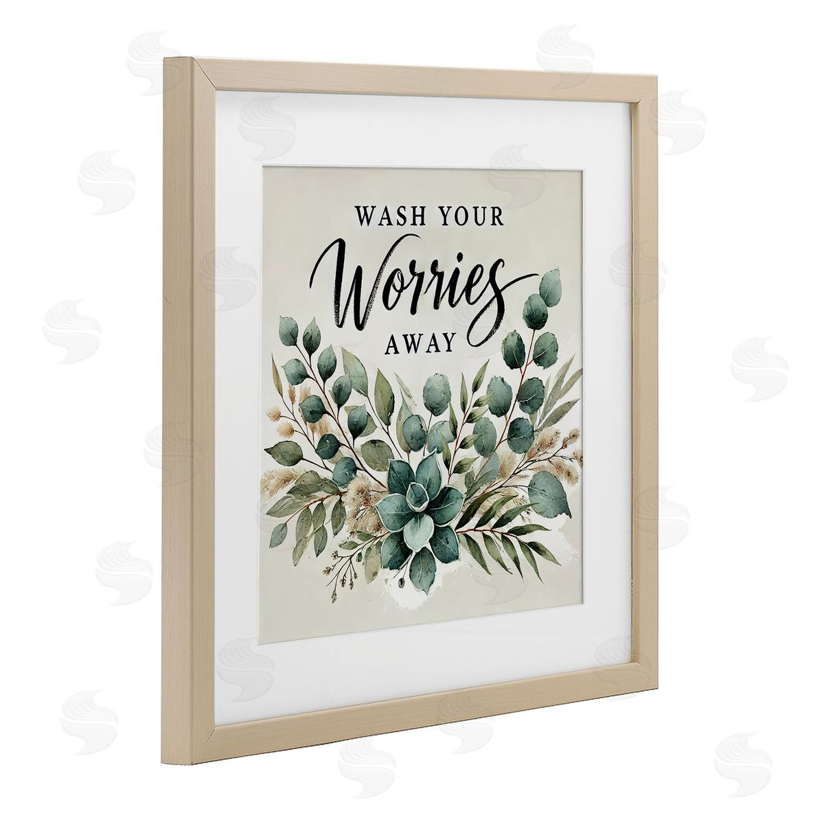 Erin Clark Wash Worries Away Succulents Canvas Wall Art Print