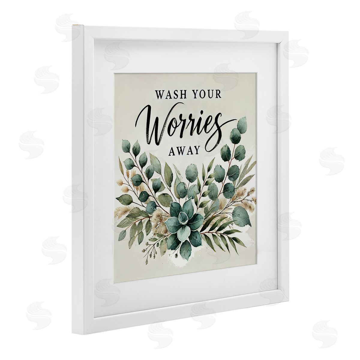 Erin Clark Wash Worries Away Succulents Canvas Wall Art Print