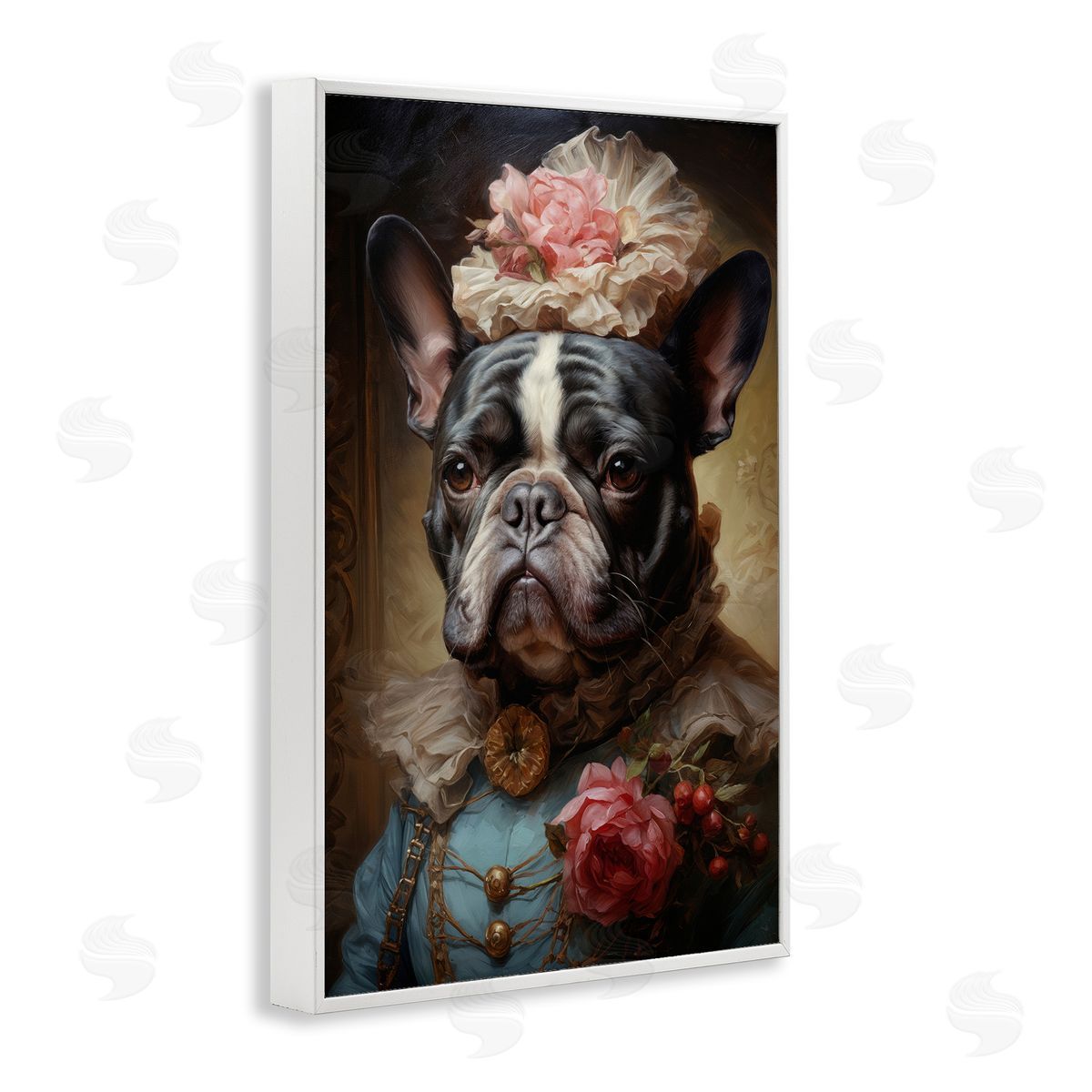 Wumples Elegant French Bulldog Portrait Canvas Wall Art Print