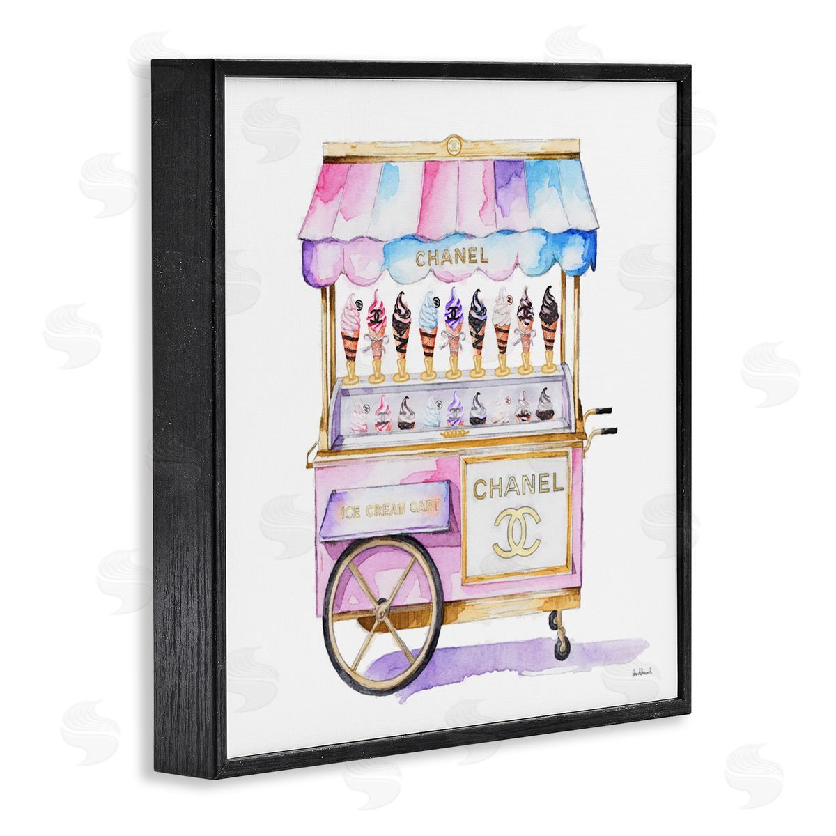 Amanda Greenwood Glam Ice Cream Cart Canvas Wall Art Print