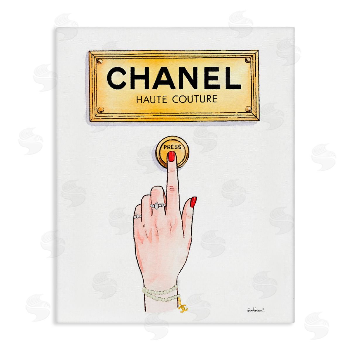 Amanda Greenwood Glam Shopfront Bell Canvas Wall Art Print