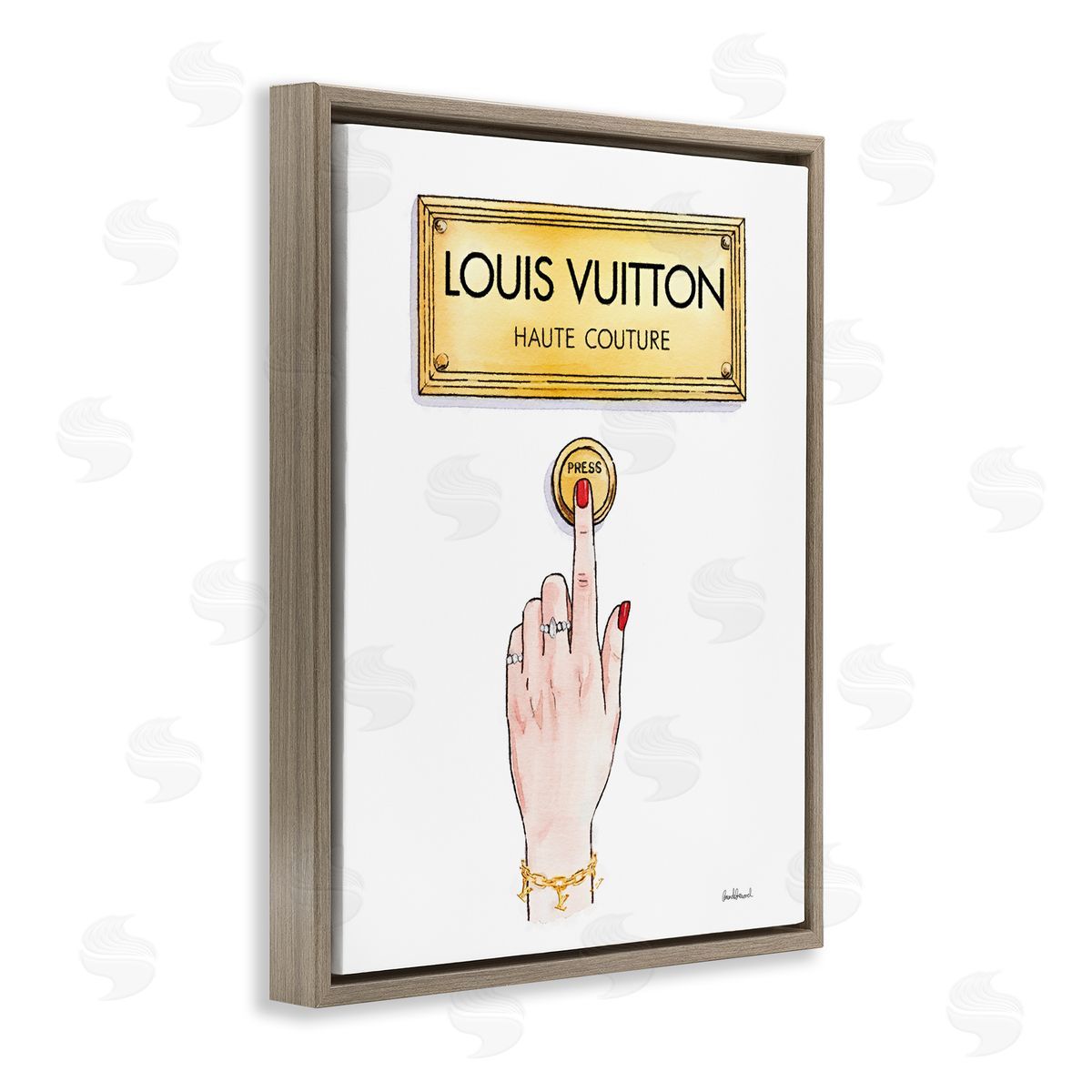 Amanda Greenwood Luxury Fashion Button Canvas Wall Art Print