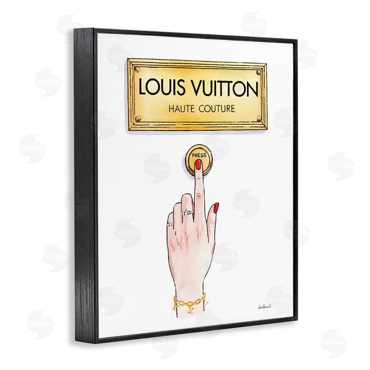 Amanda Greenwood Luxury Fashion Button Canvas Wall Art Print