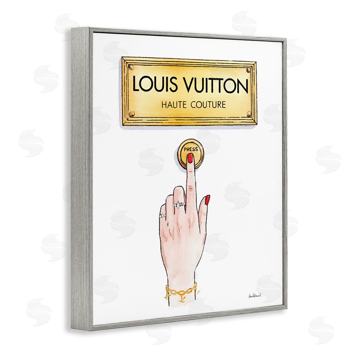 Amanda Greenwood Luxury Fashion Button Canvas Wall Art Print