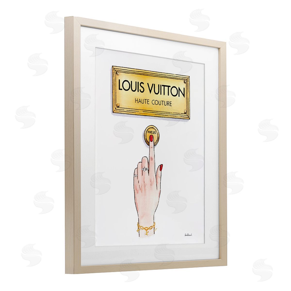 Amanda Greenwood Luxury Fashion Button Canvas Wall Art Print