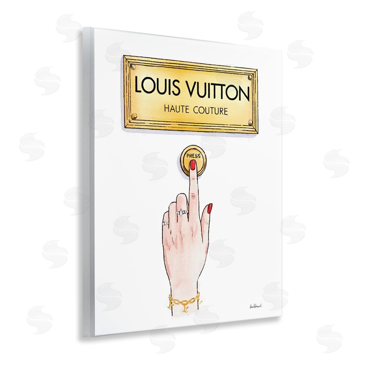 Amanda Greenwood Luxury Fashion Button Canvas Wall Art Print