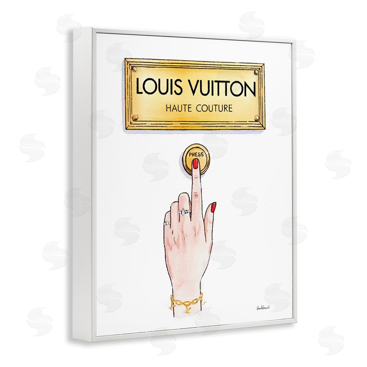 Amanda Greenwood Luxury Fashion Button Canvas Wall Art Print