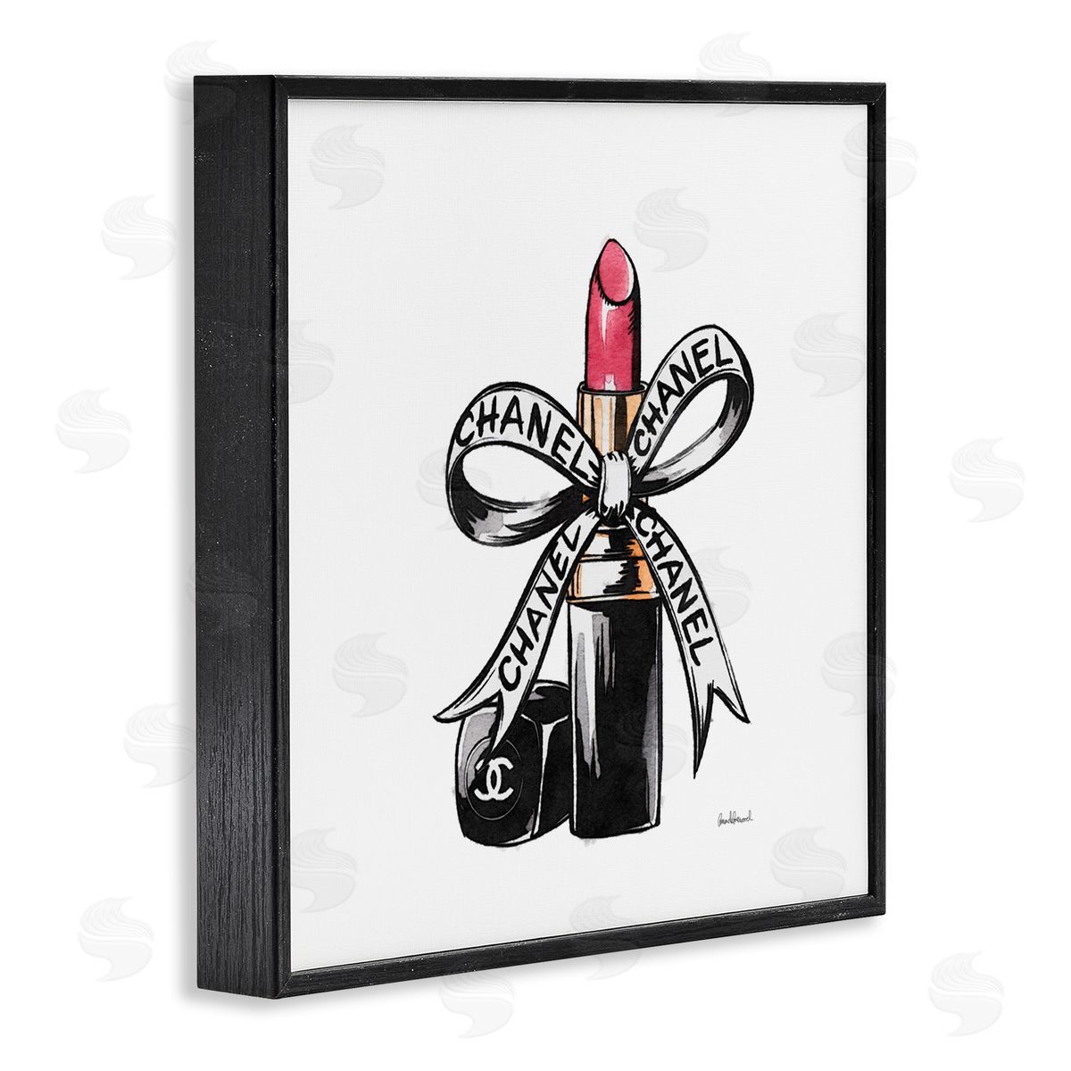 Amanda Greenwood Glam Brand Lipstick Ribbon Canvas Wall Art Print