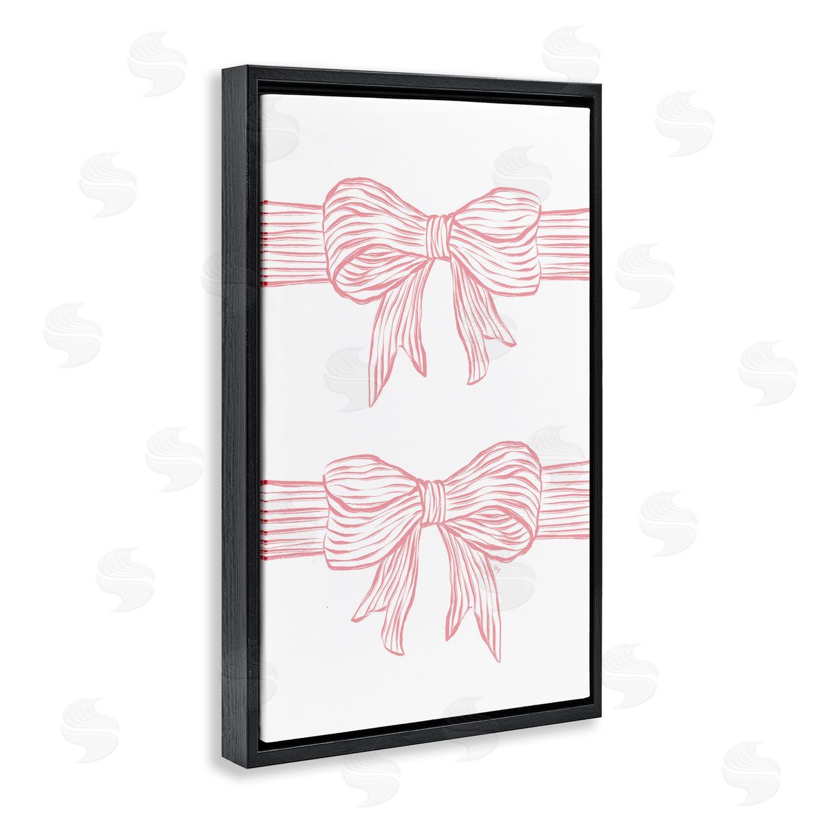 Martina Pavlova Pink Bows on White Canvas Wall Art Print