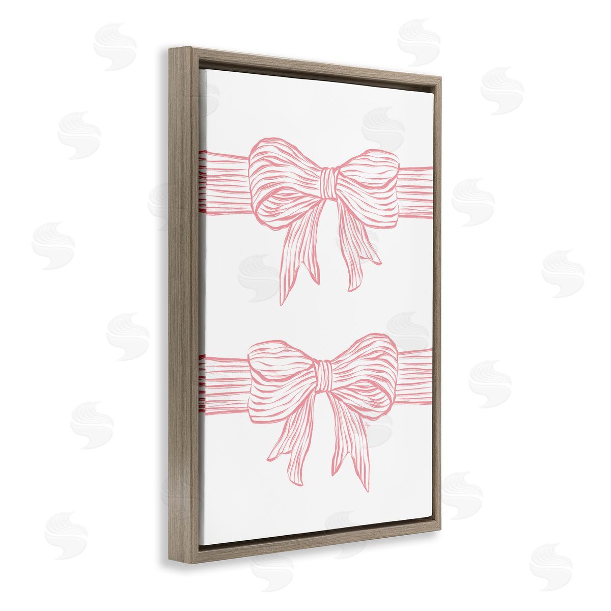 Martina Pavlova Pink Bows on White Canvas Wall Art Print
