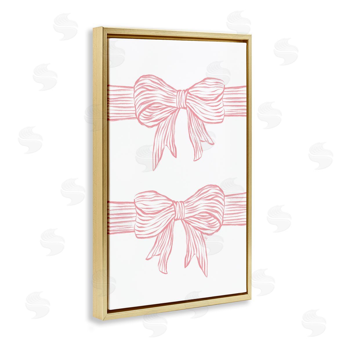 Martina Pavlova Pink Bows on White Canvas Wall Art Print