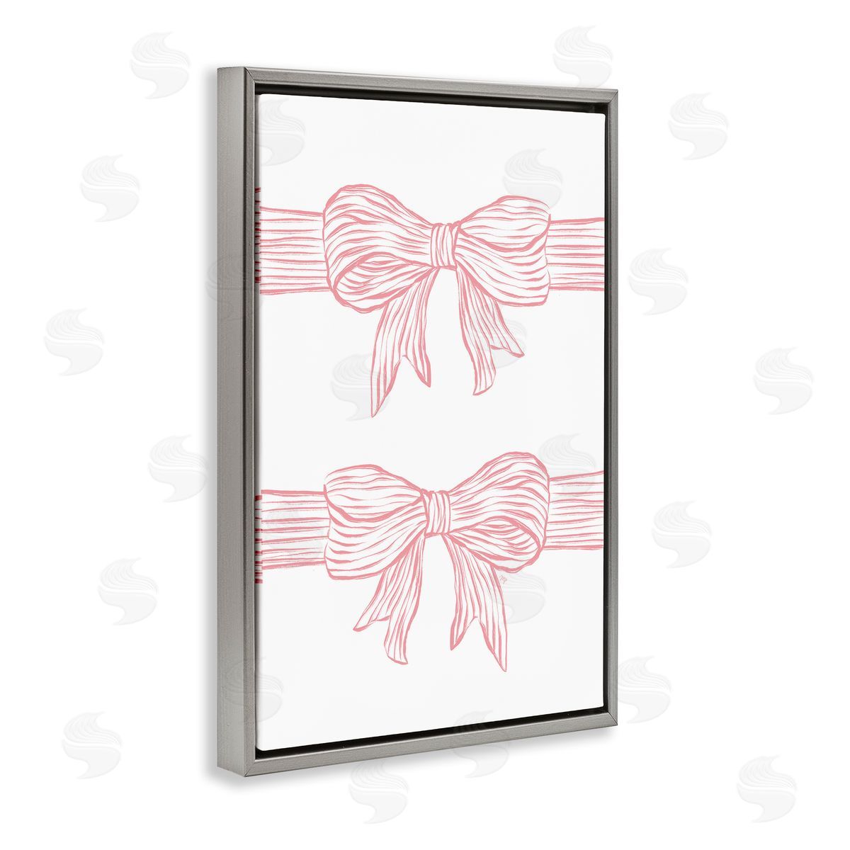 Martina Pavlova Pink Bows on White Canvas Wall Art Print