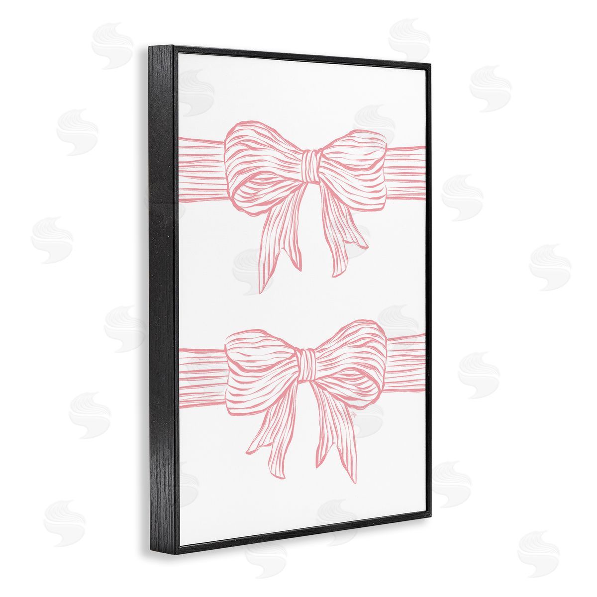 Martina Pavlova Pink Bows on White Canvas Wall Art Print