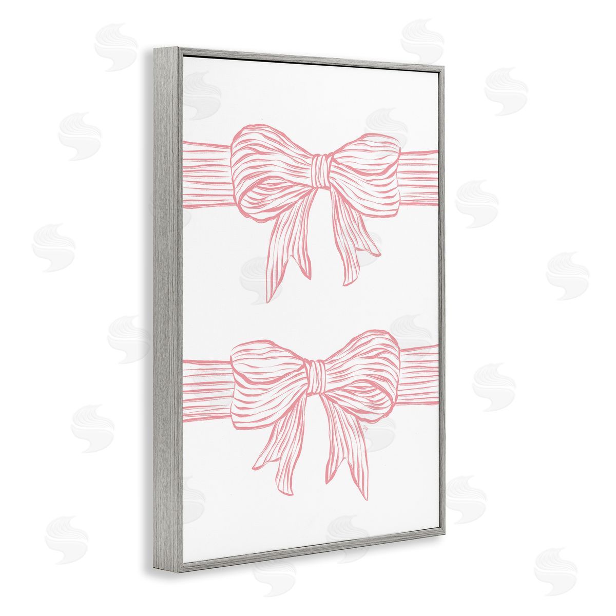 Martina Pavlova Pink Bows on White Canvas Wall Art Print