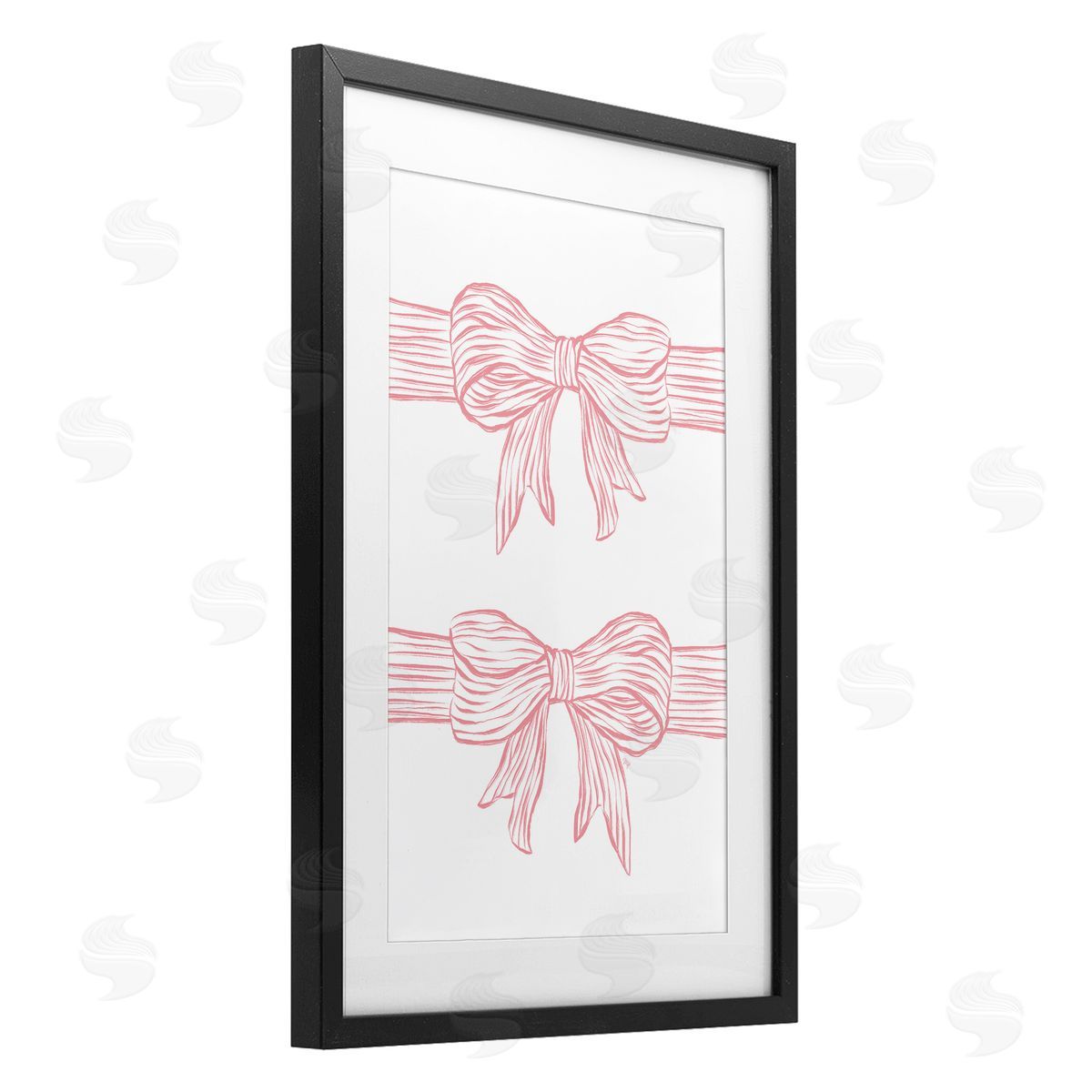 Martina Pavlova Pink Bows on White Canvas Wall Art Print
