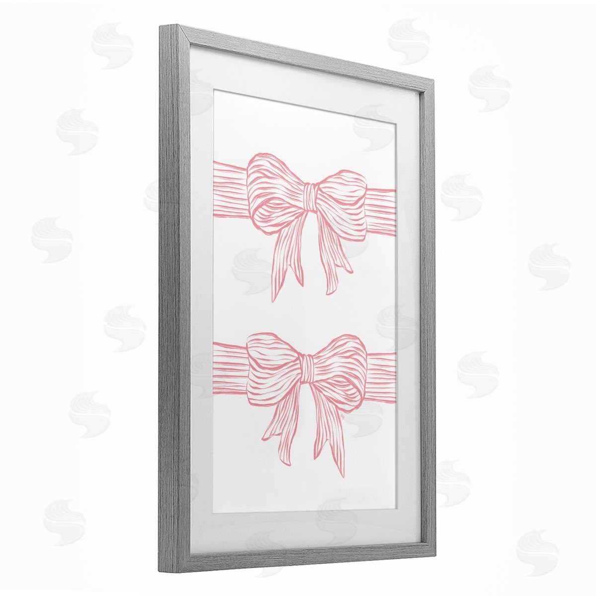 Martina Pavlova Pink Bows on White Canvas Wall Art Print