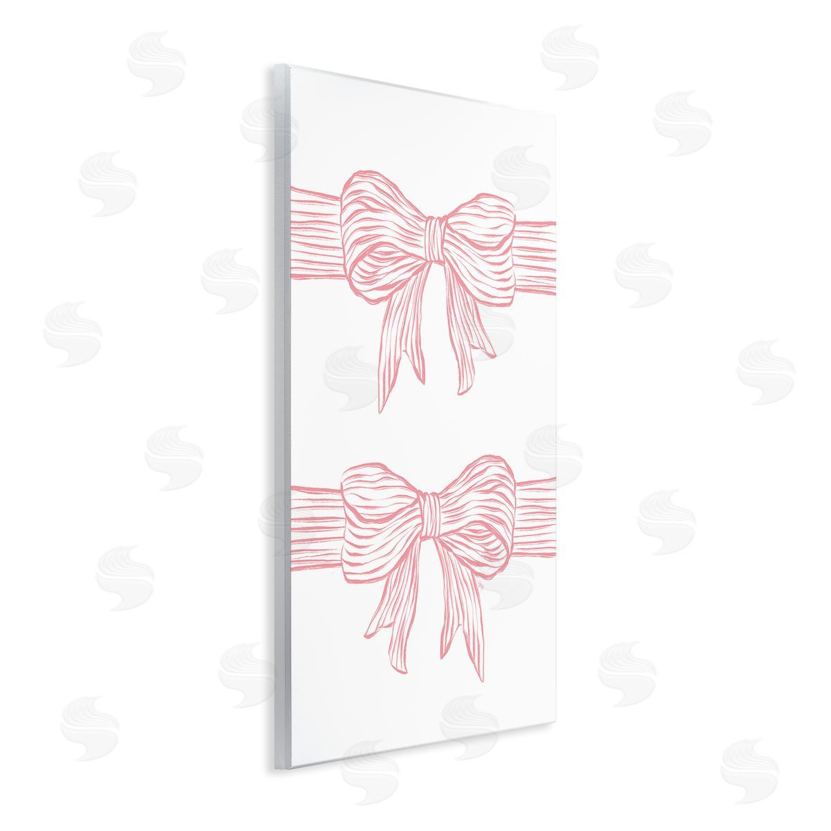 Martina Pavlova Pink Bows on White Canvas Wall Art Print