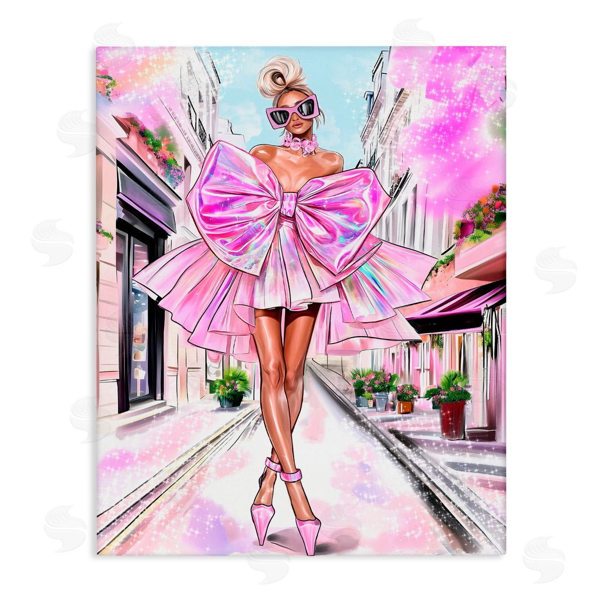 Jess Stempel Fashionista in Big City Canvas Wall Art Print