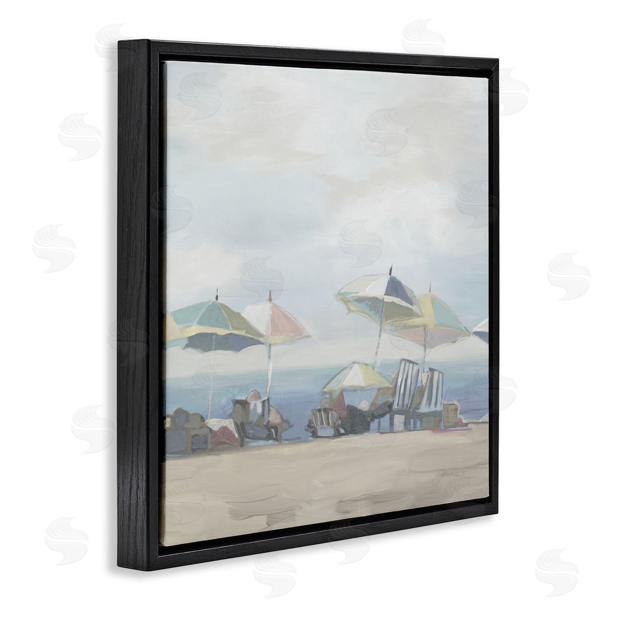 Liz Jardine Subtle Beach Breeze Scene Canvas Wall Art Print