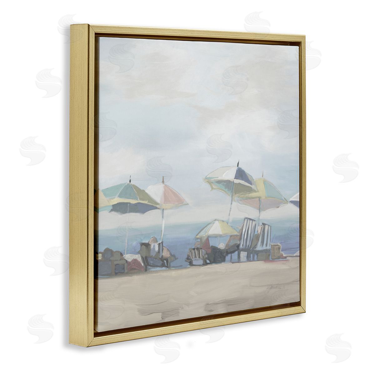 Liz Jardine Subtle Beach Breeze Scene Canvas Wall Art Print