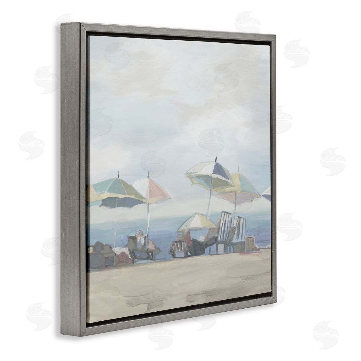 Liz Jardine Subtle Beach Breeze Scene Canvas Wall Art Print