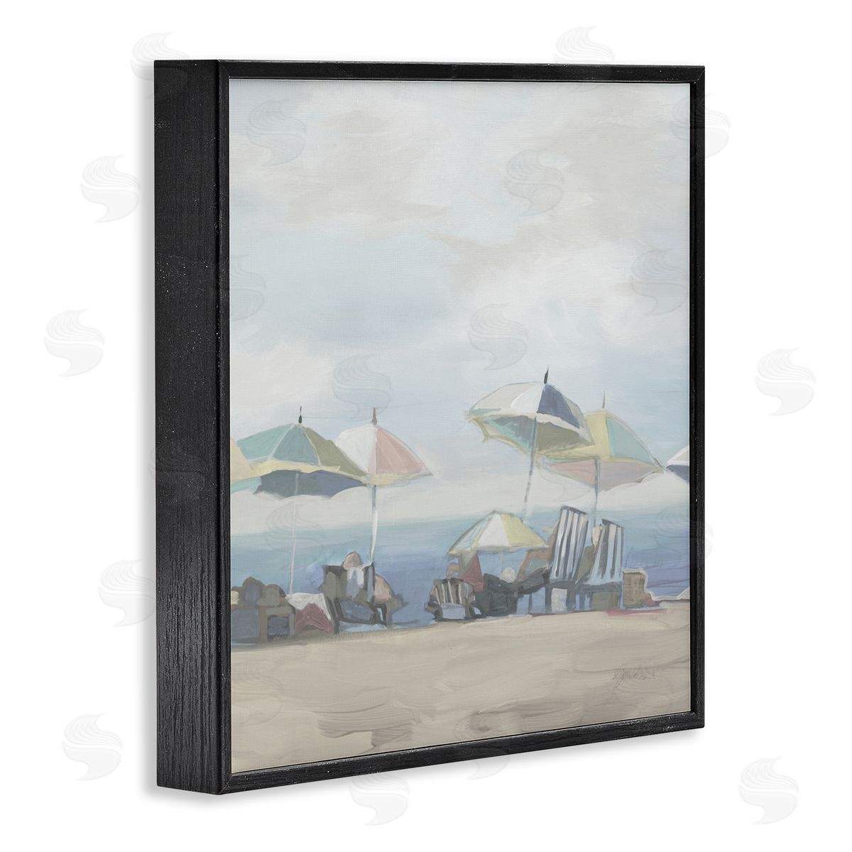 Liz Jardine Subtle Beach Breeze Scene Canvas Wall Art Print