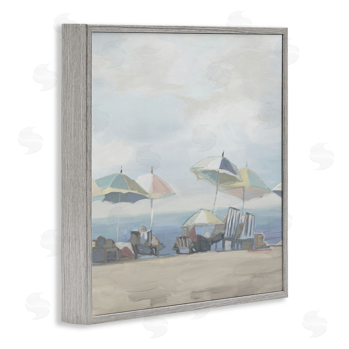 Liz Jardine Subtle Beach Breeze Scene Canvas Wall Art Print