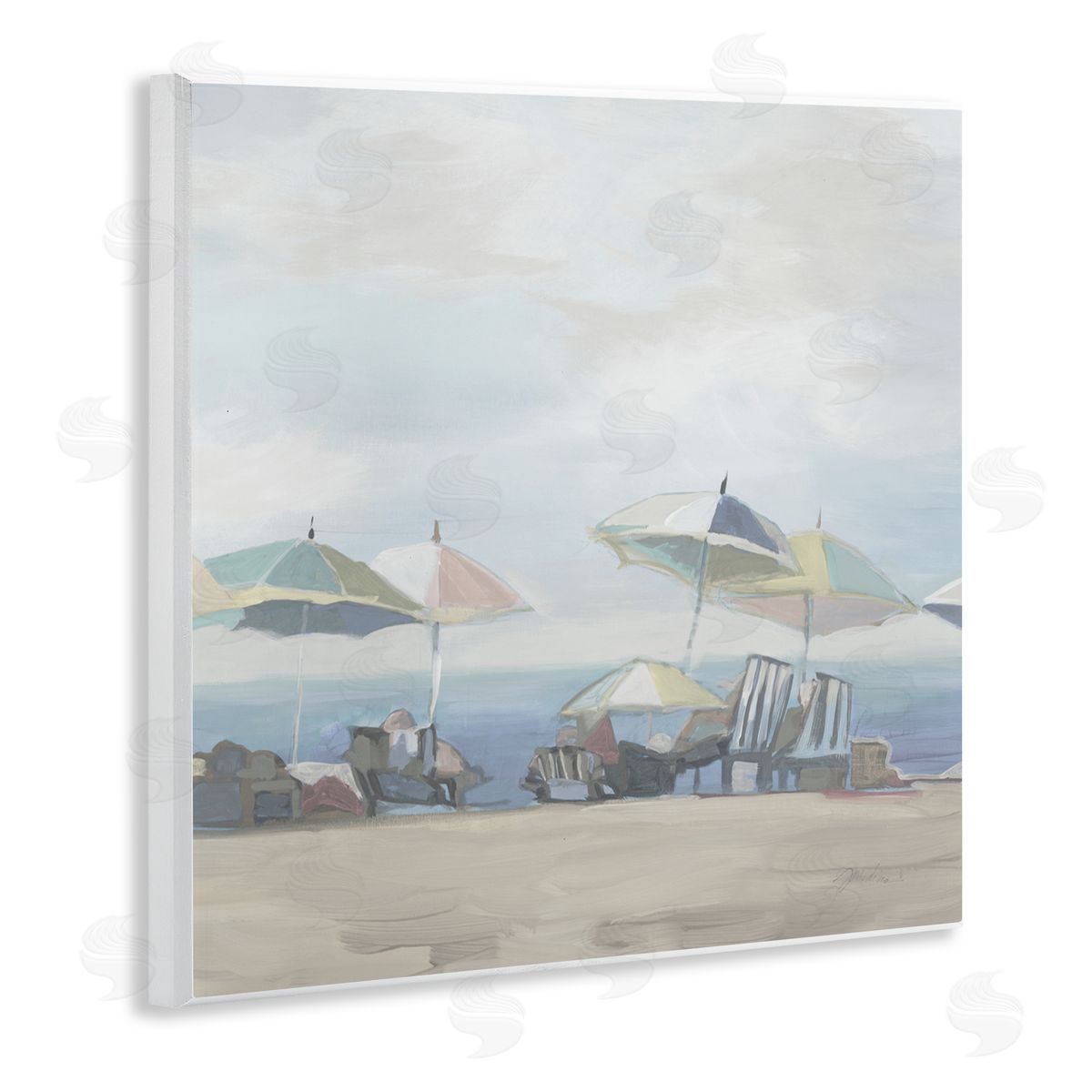 Liz Jardine Subtle Beach Breeze Scene Canvas Wall Art Print